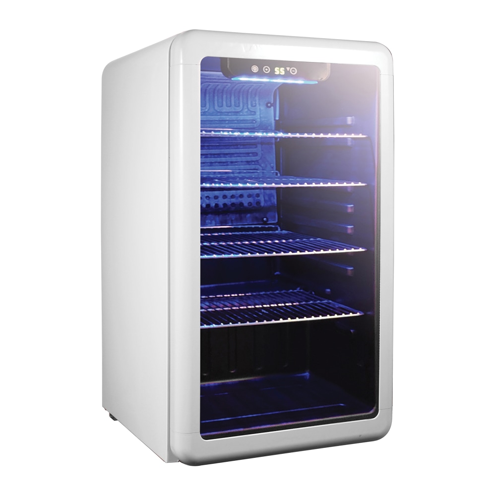 Magic Chef 3.4 Cu. Ft. Retro Beverage Cooler, 30-3/4inH x 17-1/2inW x 19-3/4inD, White MPN:MCB34CHW