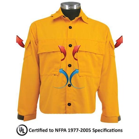 Fire Shirt, TECASAFE™ PLUS 700, Velcro, 4 Pocket(s), M MPN:FC100-M