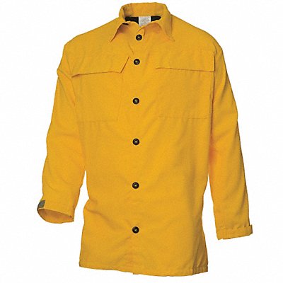 Wildland Fire Shirt M Yellow Button MPN:FC103-M