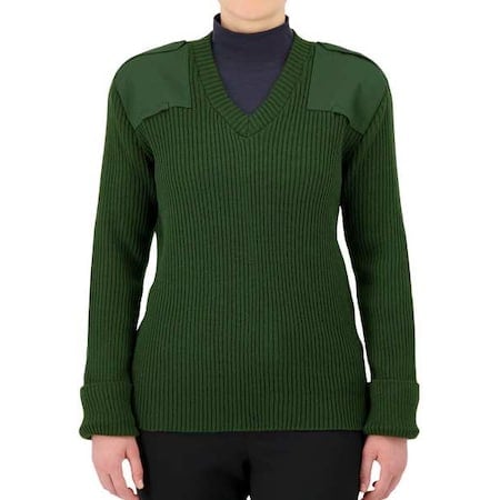V-Neck Military Sweater, OD Green, XL MPN:8081