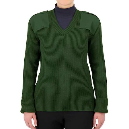 V-Neck Military Sweater, OD Green, L MPN:8081