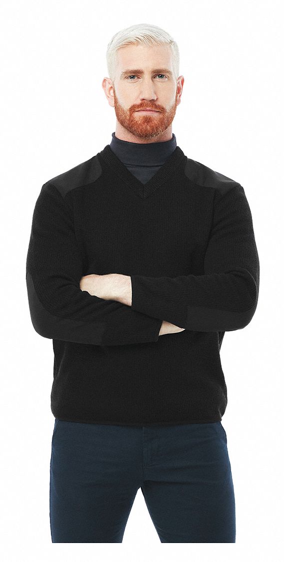 V-Neck Military Sweater Black XS MPN:2030
