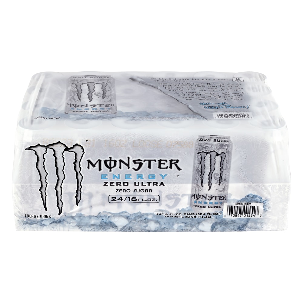 Monster Energy Ultra Zero, 16 Oz, Case Of 24 Cans MPN:070847015543