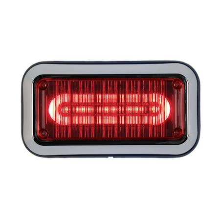 Perimeter Light, LED, Red, Surface, Rect, 6In MPN:3712RBZ-75