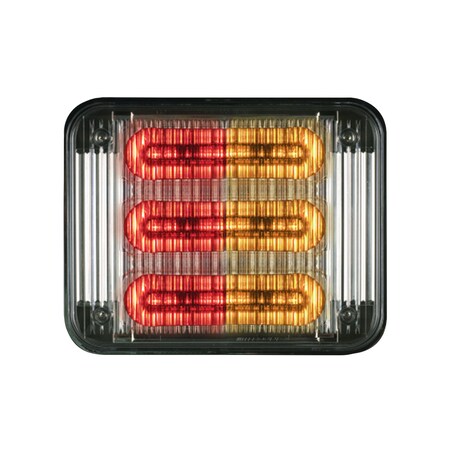 LED PrizmIi, Clear Lens, Red/Amber, 7