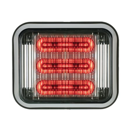 LED PrizmIi With Bezel, Clear Lens, Red, 7