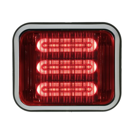 LED PrizmIi, Colored Lens, Bezel, Red, 7