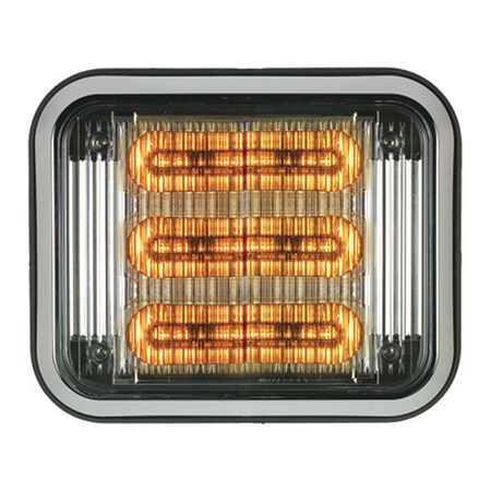 LED PrizmIi With Bezel, Clear Lens, Amb, 7