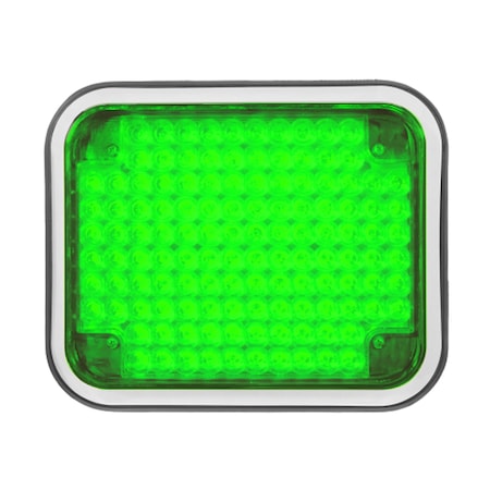 LED Perimeter Light With Bezel, Green, 7