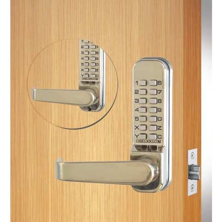 Mechanical Lockset, Powder Coated, Lever MPN:CL410BB-SS