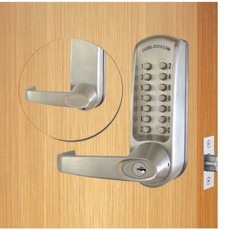 Mechanical Lockset, Brushed Steel, Lever MPN:CL610-BS