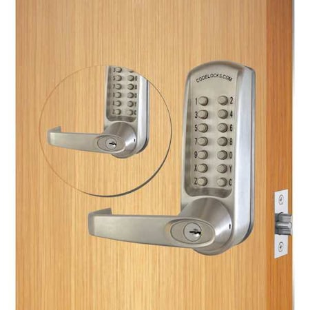 Mechanical Lockset, Brushed Steel, Lever MPN:CL610BB-BS