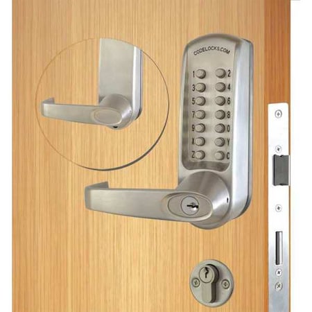 Mechanical Lockset, Brushed Steel, Lever MPN:CL650-BS