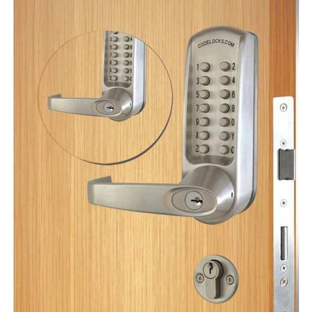 Mechanical Lockset, Brushed Steel, Lever MPN:CL650BB-IC-BS