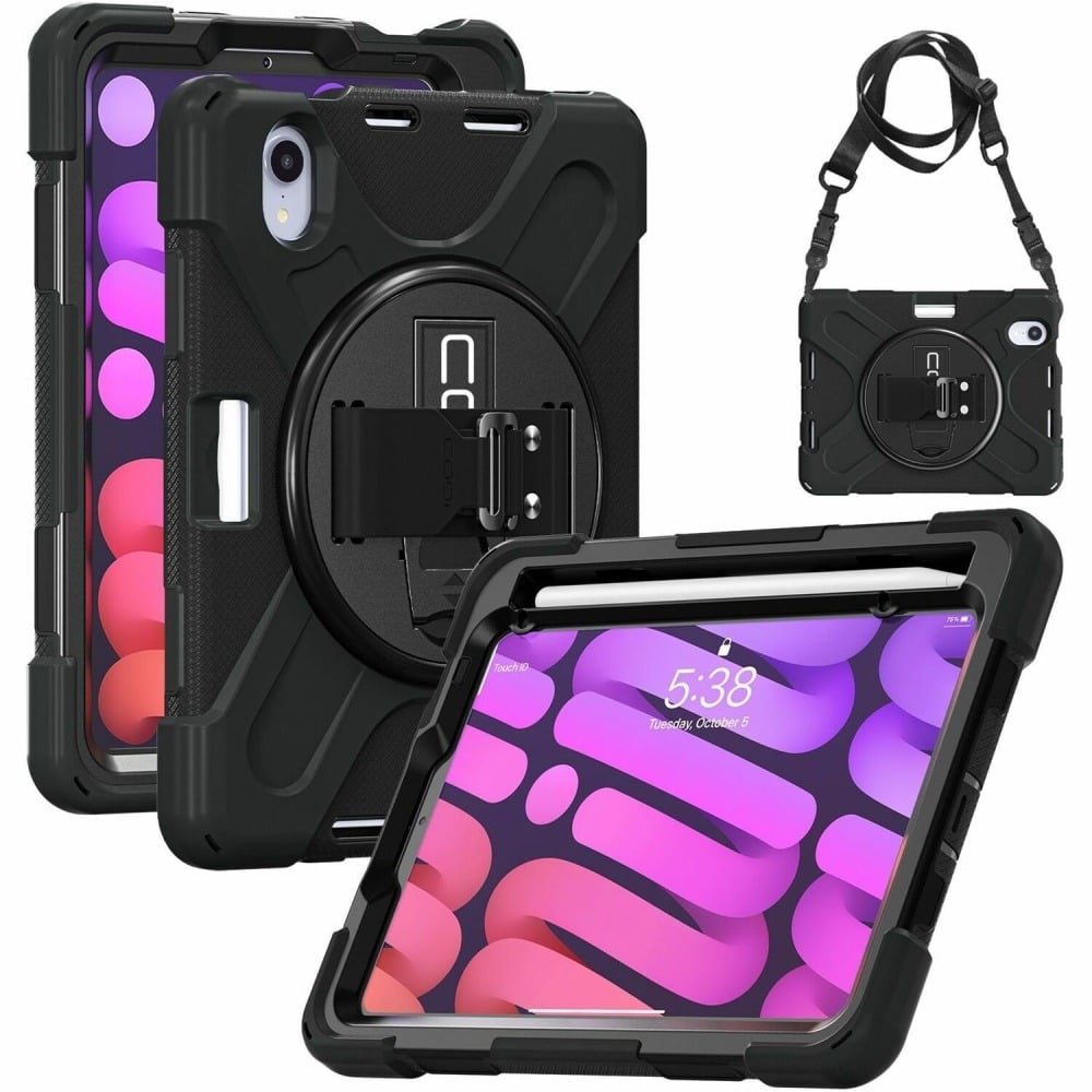 CODi Rugged Carrying Case Apple iPad Mini 6/iPad Mini A17 Pro Tablet - Black - Drop Resistant, Shock Resistant, Bump Resistant, Shock Absorbing MPN:C30705064