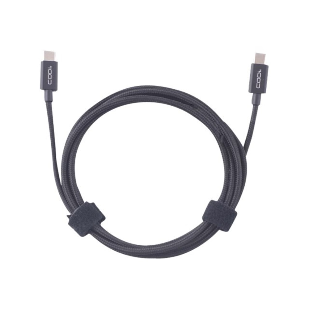 CODi 6ft USB-C to USB-C Braided Nylon Charge & Sync Cable - 6 ft USB-C Data Transfer Cable - First End: 1x USB Type C - A01069 MPN:A01069