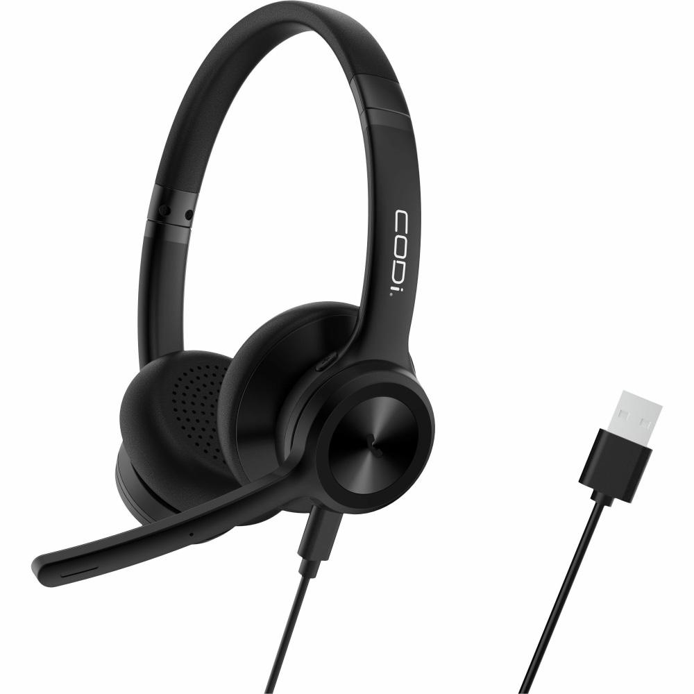 CODi CLARO Wired Stereo Dual Ear Headset w/ AI ENC Microphone - Stereo - USB Type C - Wired - Over-th - A04618 MPN:A04618