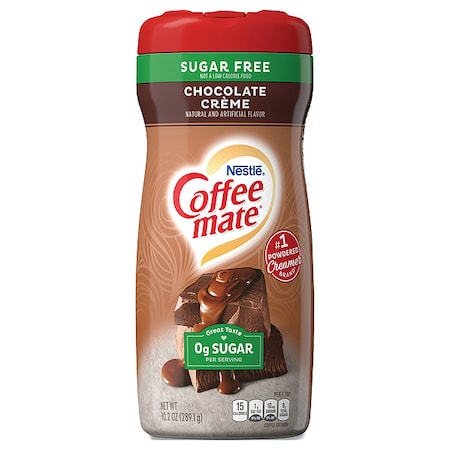 Sugar Free Chocolate Cream Powdered Creamer, 10.2 oz Canister, PK6 MPN:12175855