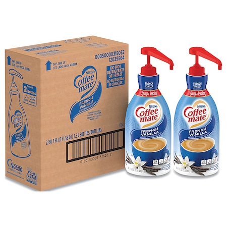 Liquid Coffee Creamer, French Vanilla, 1.5 L Pump Bottle, PK2 MPN:31803