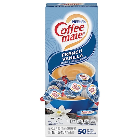Liquid Coffee Creamer, French Vanilla, 0.38 oz Mini Cups, PK200 MPN:35170