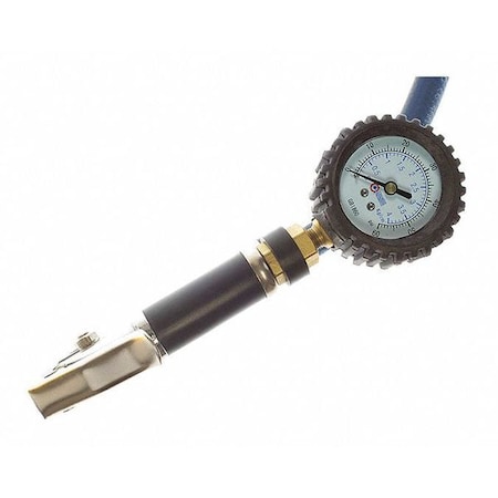 Dial Inflator 0-60PSI Clip-On Chuck 36