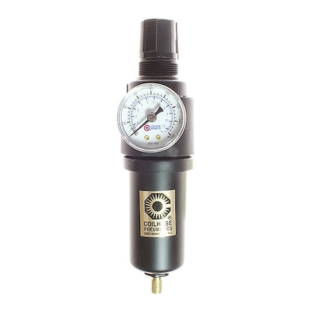F/R Duo W/Drain Gage 0-60PSI Metal Bowl 1/4