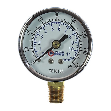Chrome Dial Gauge 1/8