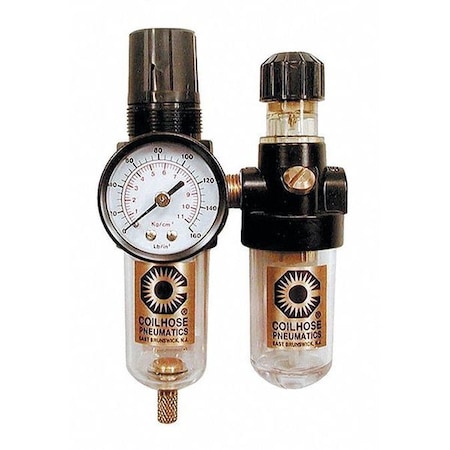 F/R Duo Mini W/Lubricator Gage 1/4