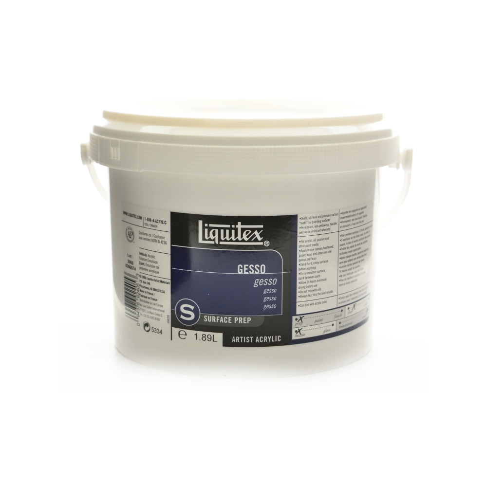 Liquitex - Gesso - acrylic - for acrylic paint, oil paint - titanium white - 0.5 gal MPN:5334