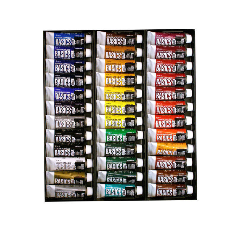 Liquitex Basics Value Series Acrylic Colors, 0.74 Oz, Assorted Colors, Set Of 36 MPN:101036
