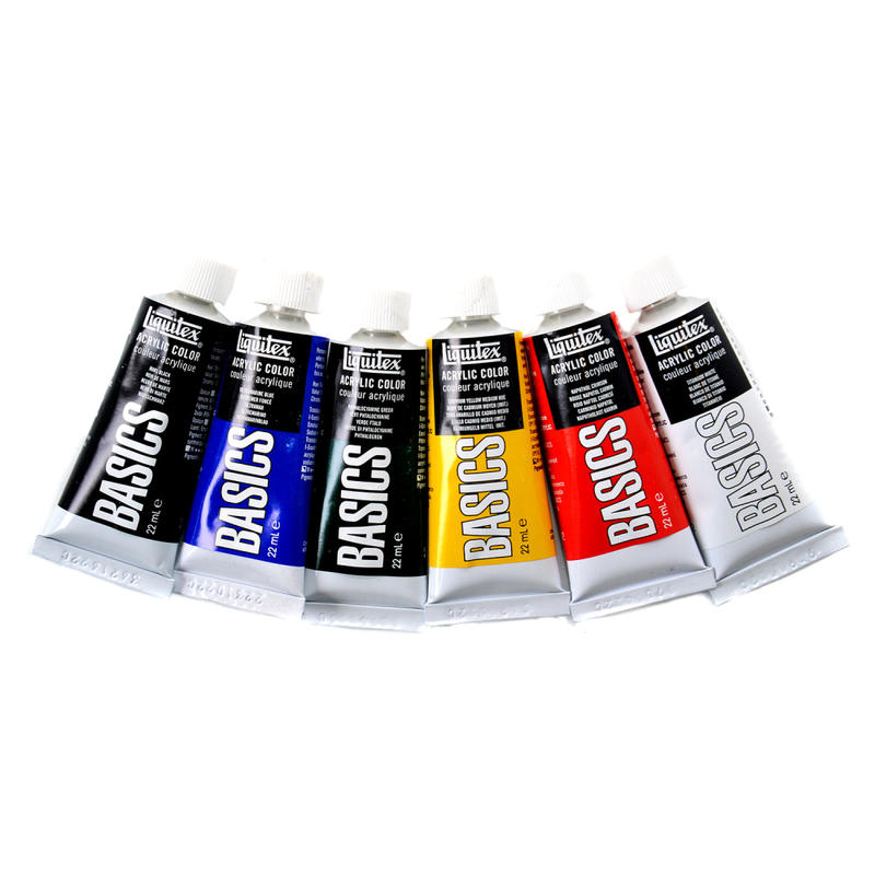 Liquitex Basics Acrylic Color Introductory Assortment, 0.75 Oz, Assorted Colors, Set Of 6 MPN:101501