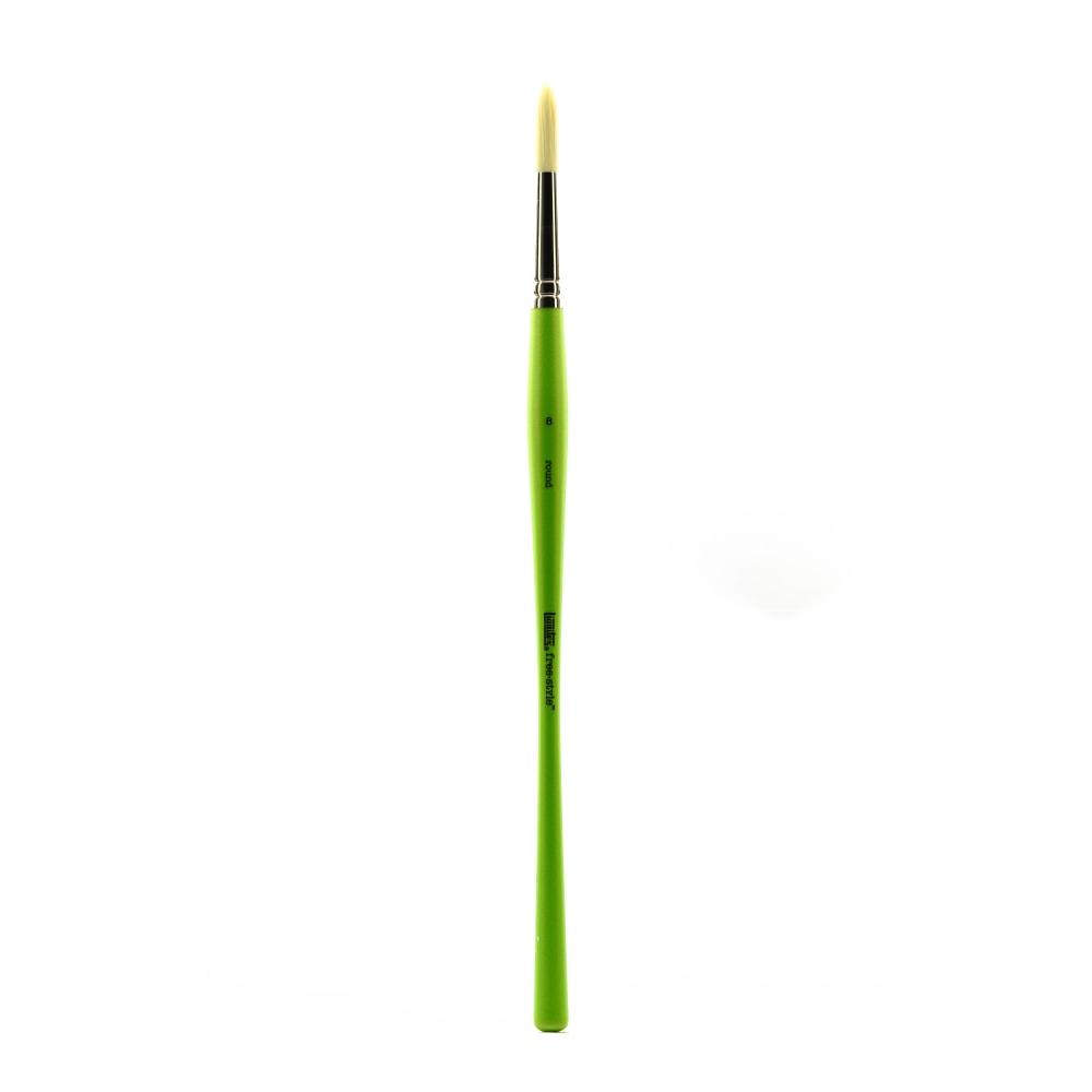Liquitex Free-Style Detail Paint Brush, Synthetic, Size 8, Round Bristle, Green MPN:1300108