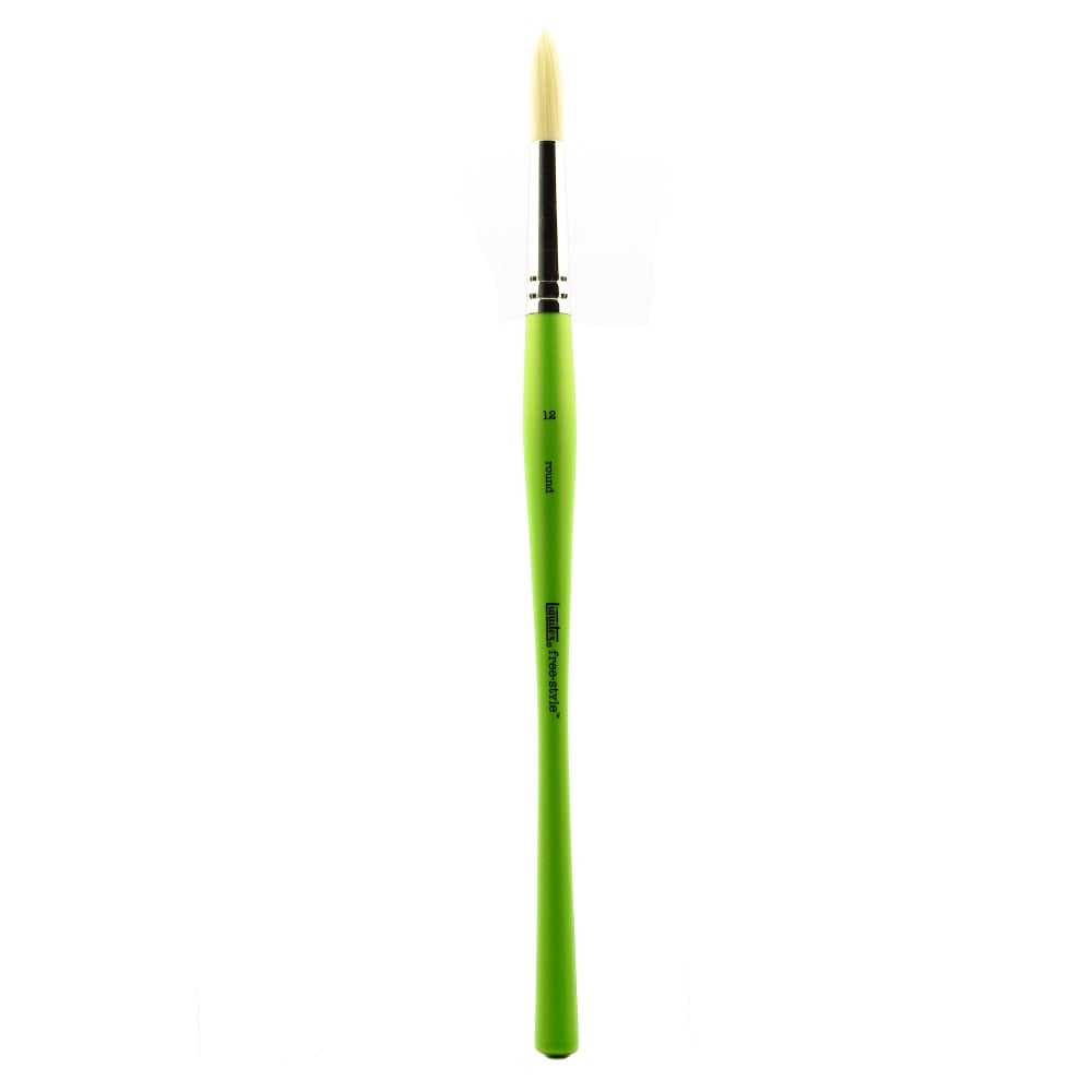 Liquitex Free-Style Detail Paint Brush, Synthetic, Size 12, Round Bristle, Green MPN:1300112