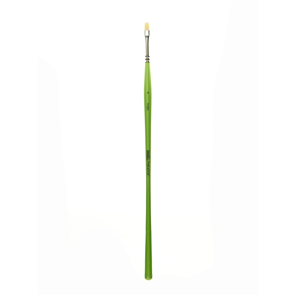 Liquitex Free-Style Detail Paint Brush, Synthetic, Size 2, Bright Bristle, Green MPN:1300202