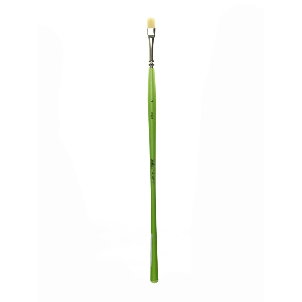 Liquitex Free-Style Detail Paint Brush, Synthetic, Size 4, Bright Bristle, Green MPN:1300204