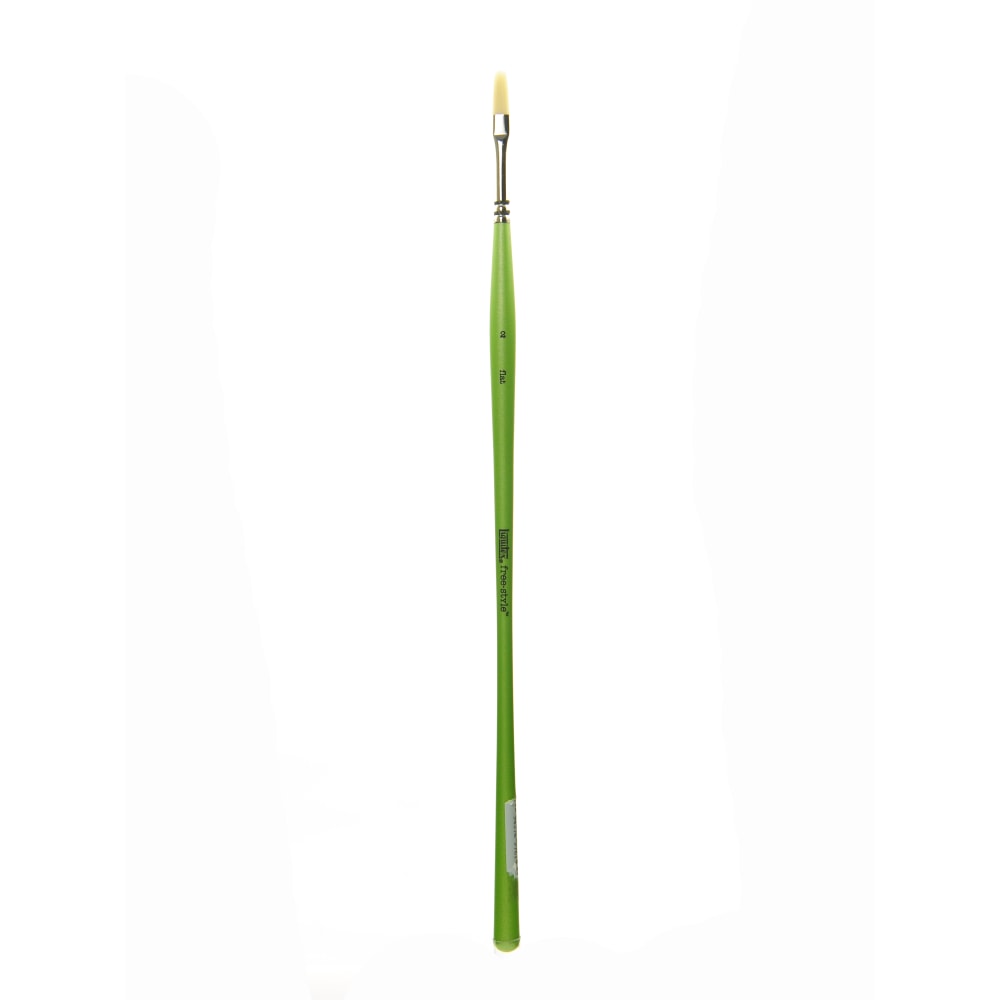 Liquitex Free-Style Detail Paint Brush, Synthetic, Size 2, Flat Bristle, Green MPN:1300302