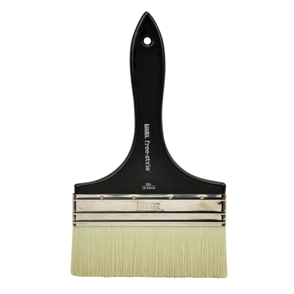 Liquitex Free-Style Large-Scale Paint Brush, 6in, Flat Bristle, Synthetic, Black MPN:1300706