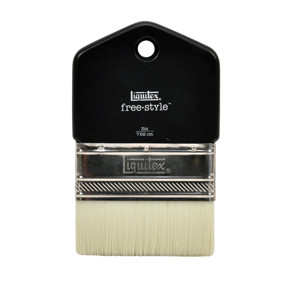 Liquitex Free-Style Large-Scale Paint Brush, 3in, Synthetic, Paddle-Cut, Black MPN:1301003