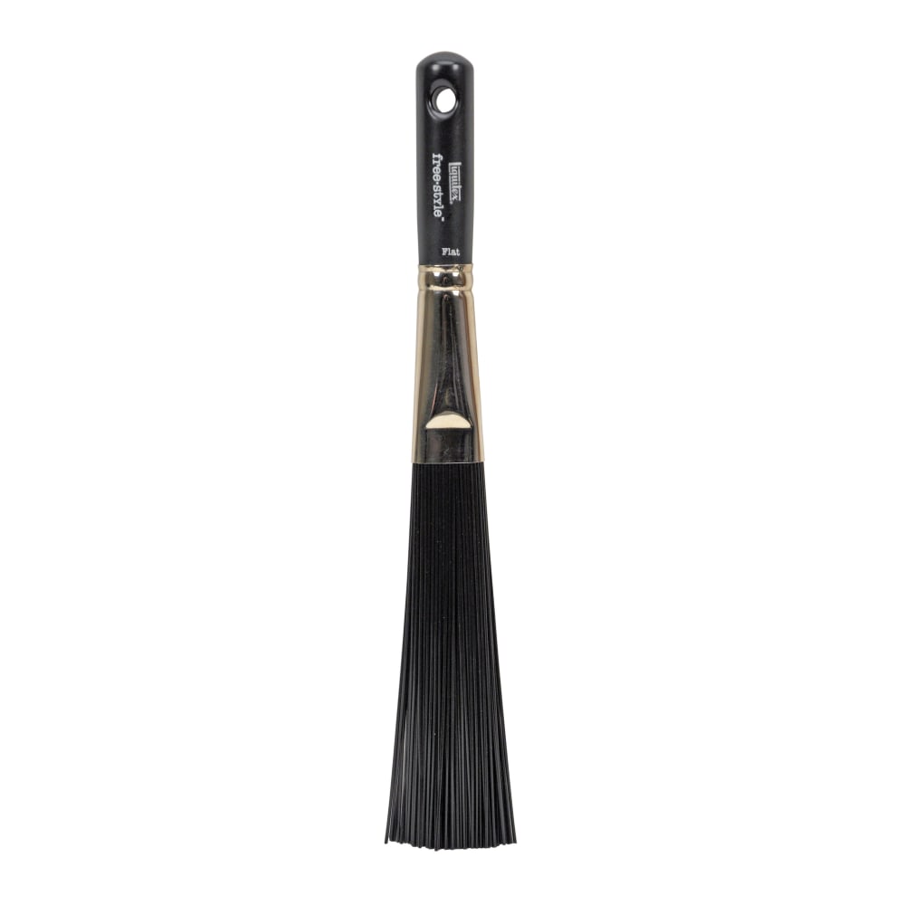 Liquitex Free-Style Large-Scale Paint Brush, Synthetic, Flat Splatter-Cut, Short Handle, Black MPN:1301102