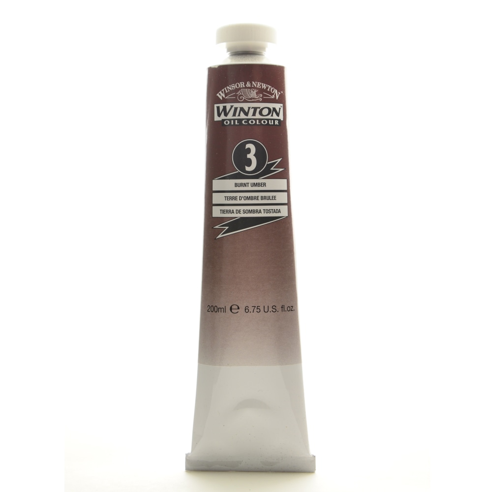 Winsor & Newton Winton Oil Colors, 200 mL, Burnt Umber, 3 MPN:1437076