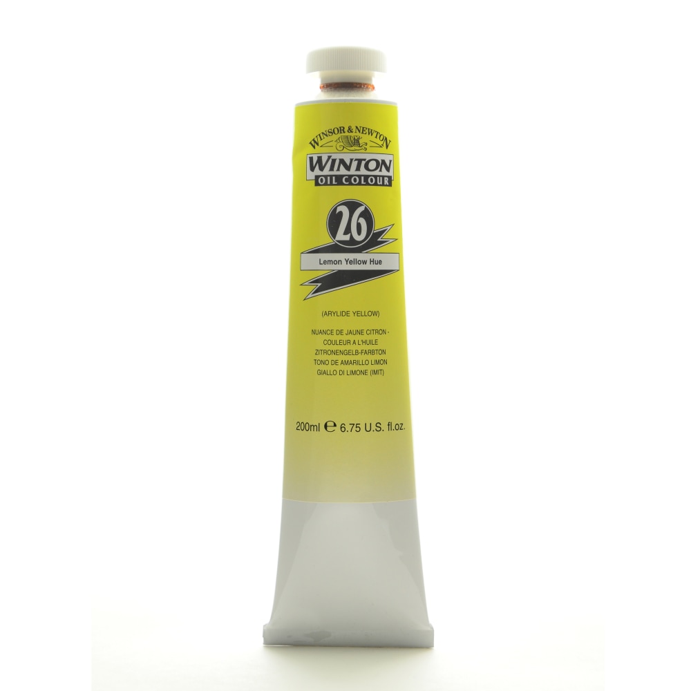 Winsor & Newton Winton Oil Colors, 200 mL, Lemon Yellow Hue, 26 MPN:1437346