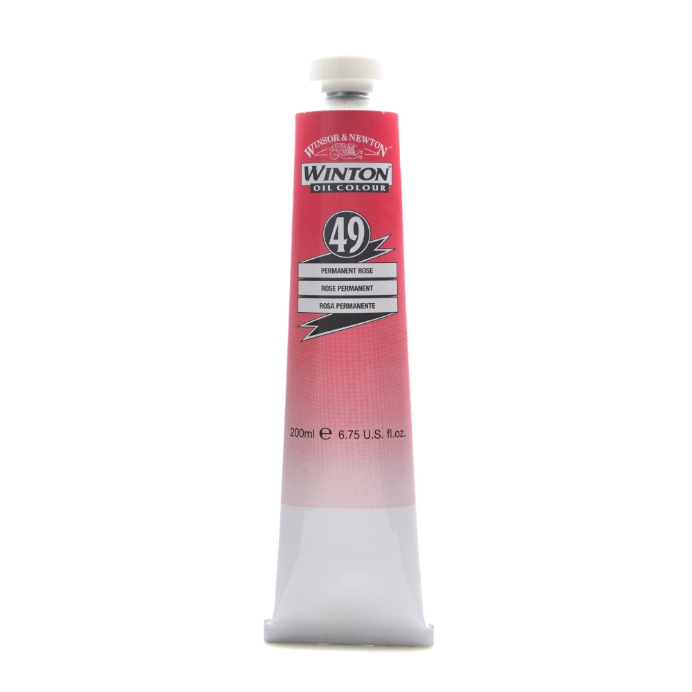 Winsor & Newton Winton Oil Colors, 200 mL, Permanent Rose, 49 MPN:1437502