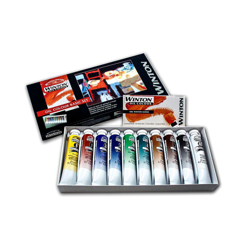 Winsor & Newton Winton Oil Color Basic Set, 21 mL, Set Of 10 Tubes MPN:1490618