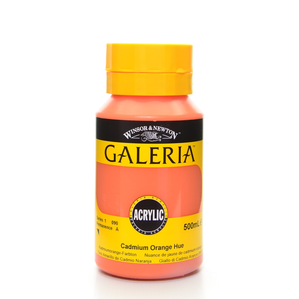 Winsor & Newton Galeria Flow Formula Acrylic Colors, 500 mL, Cadmium Orange Hue, 90 MPN:2150090