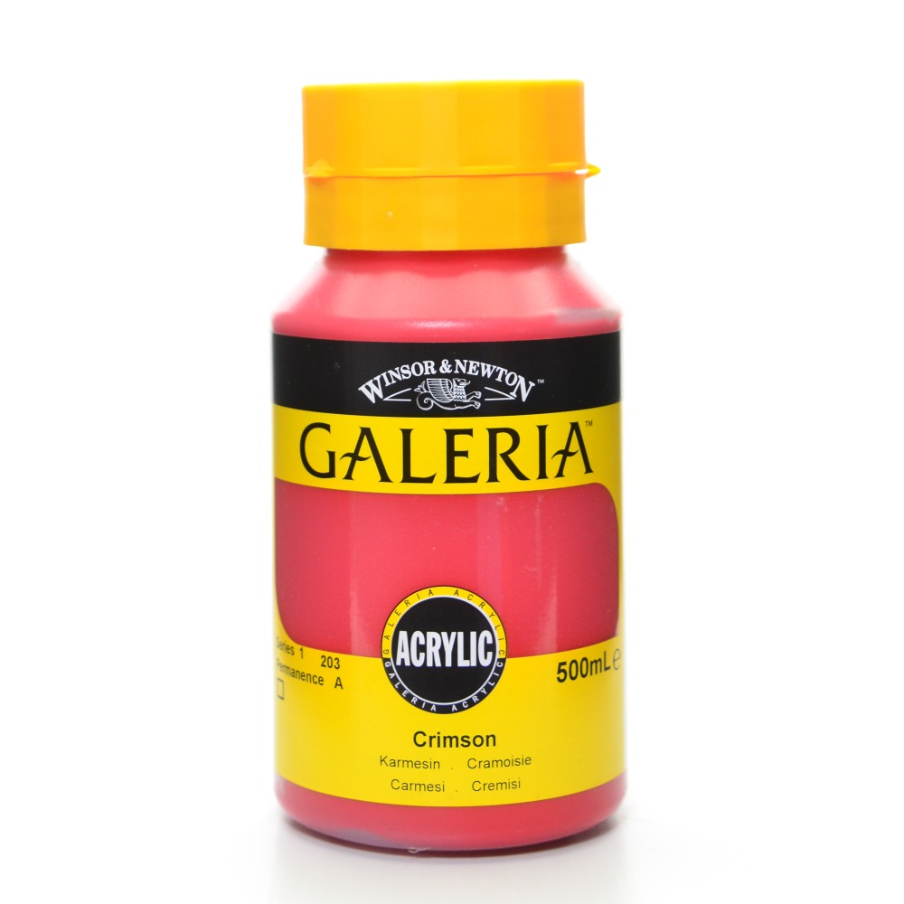 Winsor & Newton Galeria Flow Formula Acrylic Colors, 500 mL, Crimson, 203 MPN:2150203