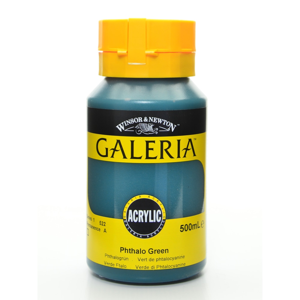 Winsor & Newton Galeria Flow Formula Acrylic Colors, 500 mL, Phthalo Green, 522 MPN:2150522