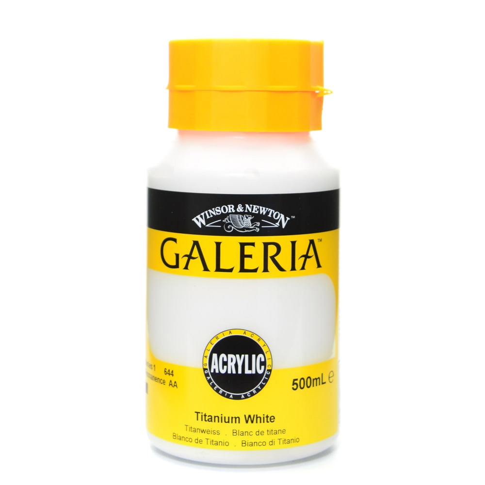 Winsor & Newton Galeria Flow Formula Acrylic Colors, 500 mL, Titanium White, 644 MPN:2150644