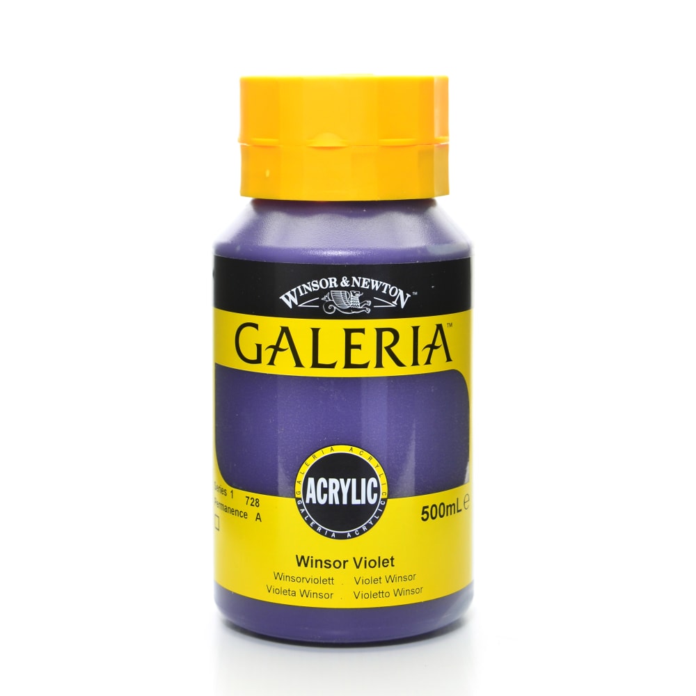 Winsor & Newton Galeria Flow Formula Acrylic Colors, 500 mL, Winsor Violet, 728 MPN:2150728