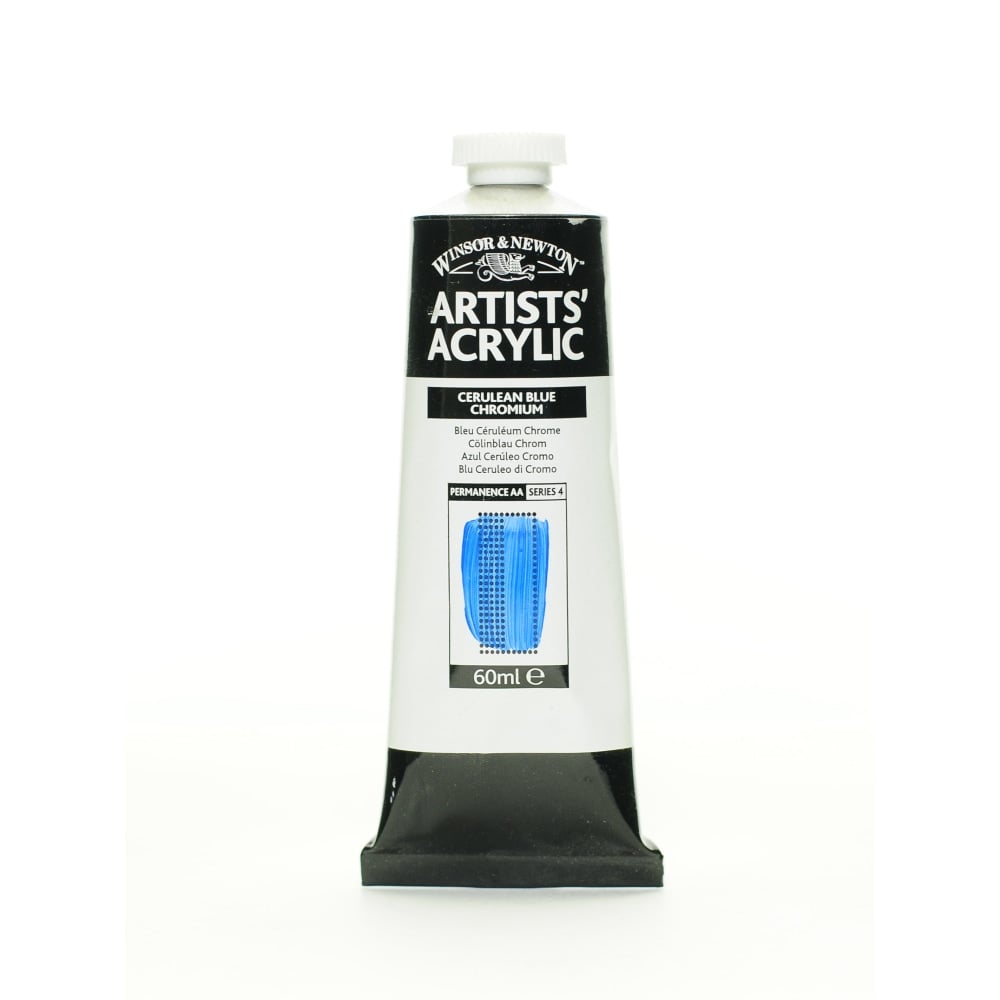 Winsor & Newton Professional Acrylic Colors, 60 mL, Cerulean Blue Chromium, 130 MPN:2320130