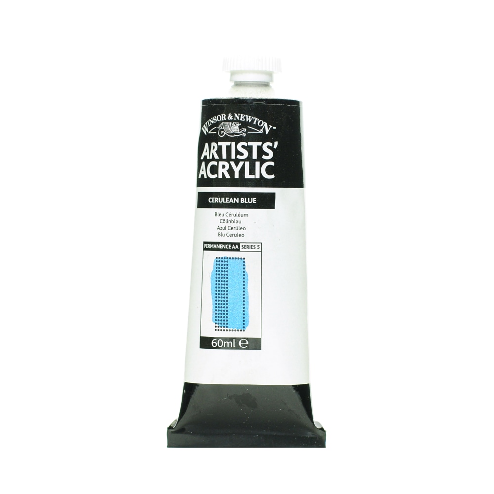 Winsor & Newton Professional Acrylic Colors, 60 mL, Cerulean Blue, 137 MPN:2320137